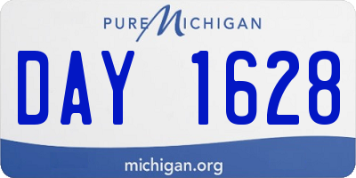 MI license plate DAY1628