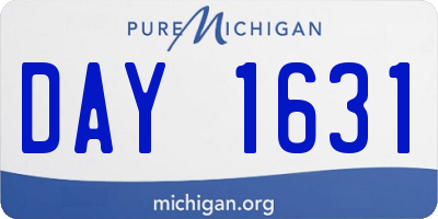MI license plate DAY1631