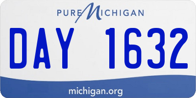 MI license plate DAY1632