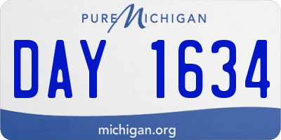 MI license plate DAY1634