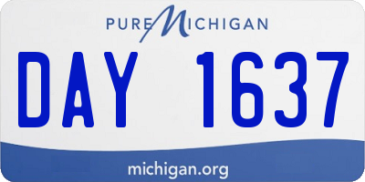 MI license plate DAY1637