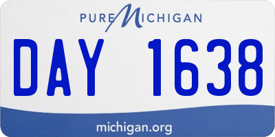 MI license plate DAY1638
