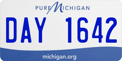 MI license plate DAY1642