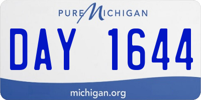 MI license plate DAY1644