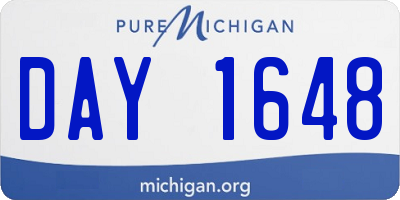MI license plate DAY1648
