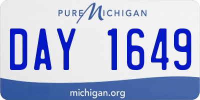 MI license plate DAY1649