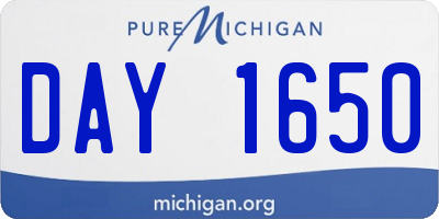 MI license plate DAY1650