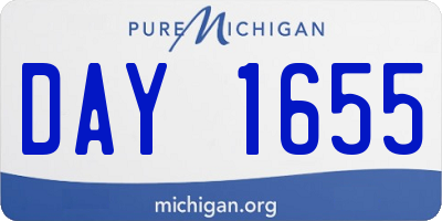 MI license plate DAY1655