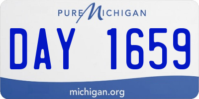 MI license plate DAY1659