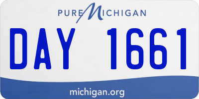 MI license plate DAY1661