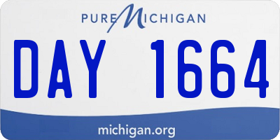 MI license plate DAY1664