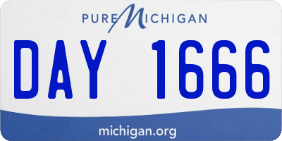 MI license plate DAY1666