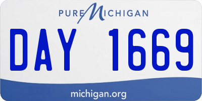 MI license plate DAY1669
