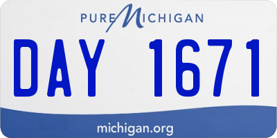 MI license plate DAY1671