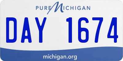 MI license plate DAY1674