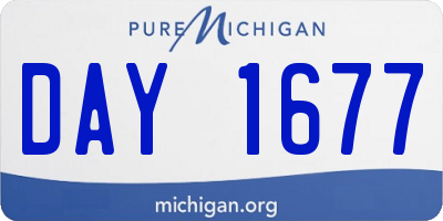 MI license plate DAY1677