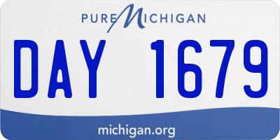 MI license plate DAY1679
