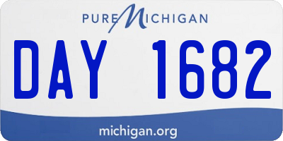 MI license plate DAY1682