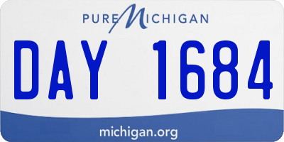 MI license plate DAY1684