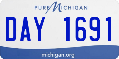 MI license plate DAY1691