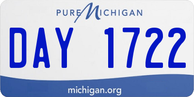 MI license plate DAY1722