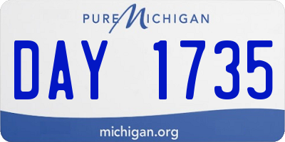 MI license plate DAY1735