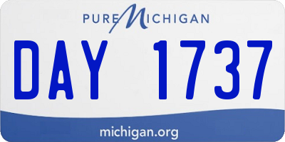MI license plate DAY1737