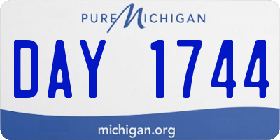 MI license plate DAY1744