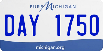 MI license plate DAY1750