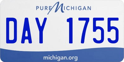 MI license plate DAY1755
