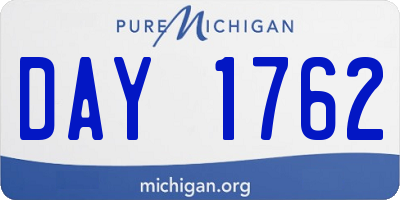 MI license plate DAY1762