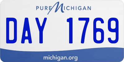 MI license plate DAY1769