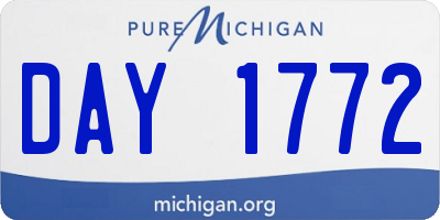 MI license plate DAY1772