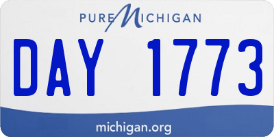 MI license plate DAY1773