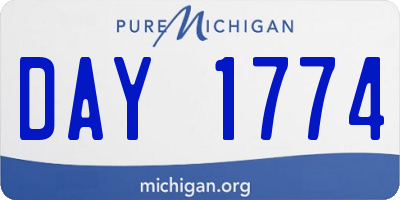 MI license plate DAY1774