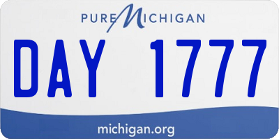 MI license plate DAY1777