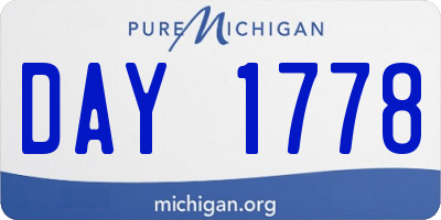 MI license plate DAY1778