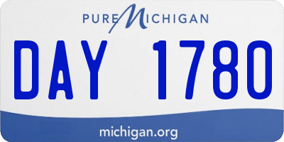 MI license plate DAY1780