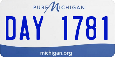 MI license plate DAY1781