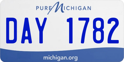 MI license plate DAY1782