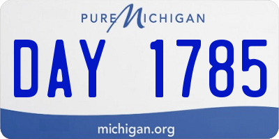 MI license plate DAY1785