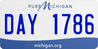 MI license plate DAY1786