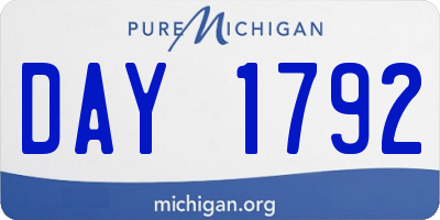 MI license plate DAY1792