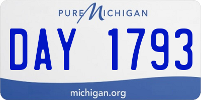MI license plate DAY1793