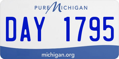 MI license plate DAY1795
