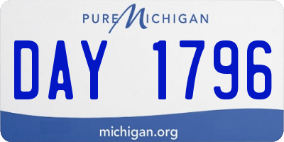 MI license plate DAY1796