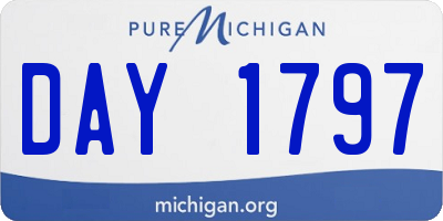 MI license plate DAY1797