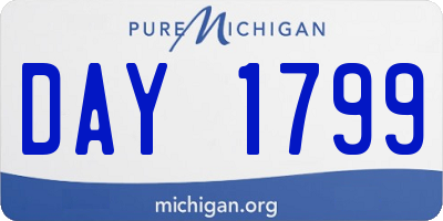 MI license plate DAY1799