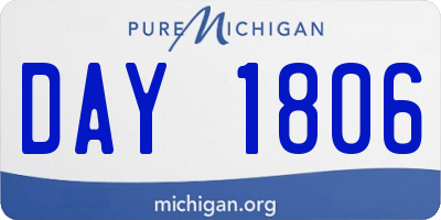 MI license plate DAY1806