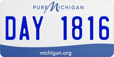 MI license plate DAY1816